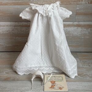 American Girl Doll Bitty Baby Christening Special Occasion White Eyelet Dress